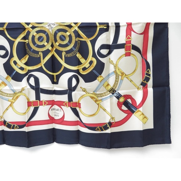 Authentic HERMES Silk Scarf Carre 90 - Picture 4 of 8